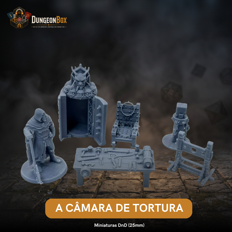 Cenário Câmara de Tortura: O Porão do Desespero (RPG 25mm) - DungeonBox